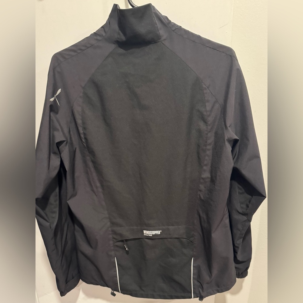 Gore Bike Wear windstopper active shell women black mesh cycling running rain M - Picture 4 of 5